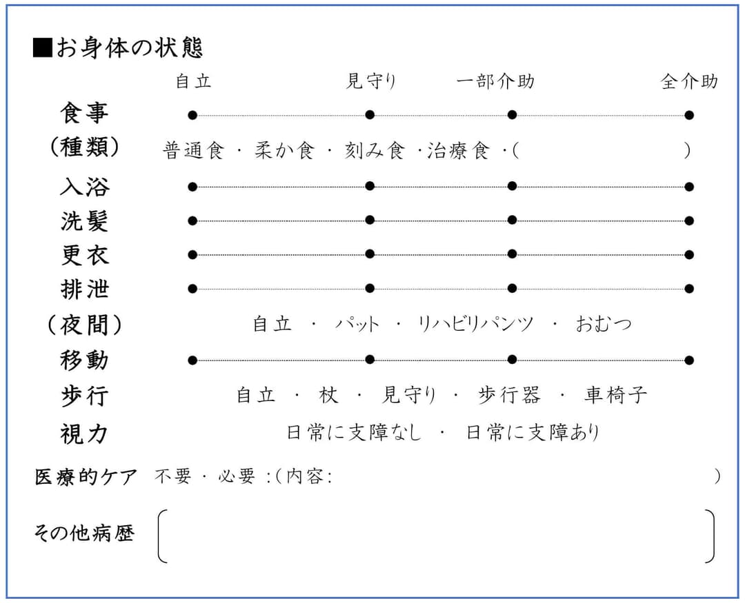 川崎市老人ホーム紹介センター 基本のキ ヒアリング1