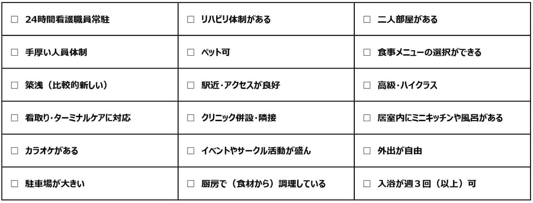 川崎市老人ホーム紹介センター 基本のキ ヒアリング6